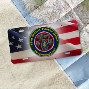 19th Special Forces Group (Airborne) License Plate