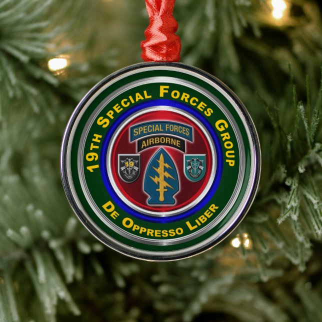 19th Special Forces Group (Airborne) Metal Ornament (Tree)