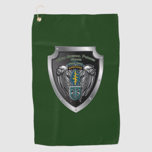 19th Special Forces Group Airborne Shield Golf Towel