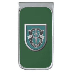 19th Special Forces Group Airborne Silver Finish Money Clip