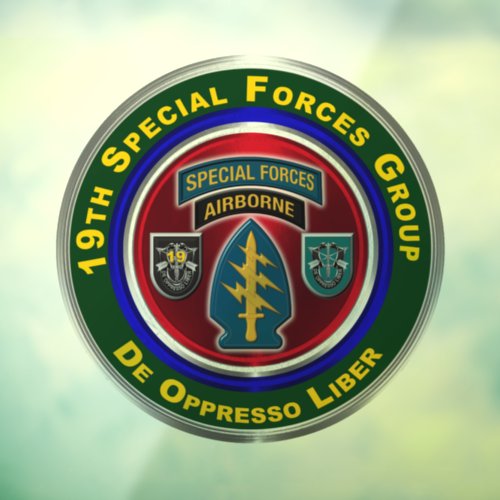 19th Special Forces Group Airborne Window Cling