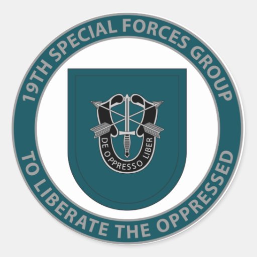 19th Special Forces Group Classic Round Sticker | Zazzle