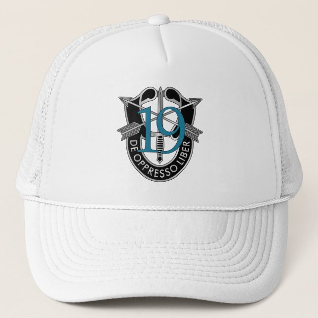 19th Special Forces Group Crest Trucker Hat (Front)