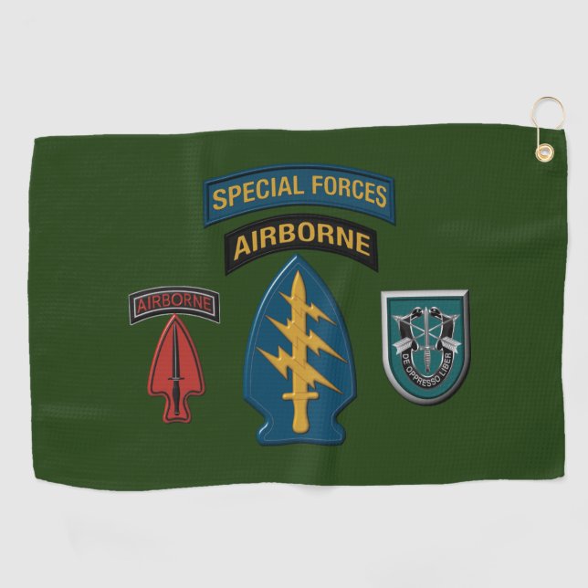 19th Special Forces Group Customized Design Golf Towel (Horizontal)