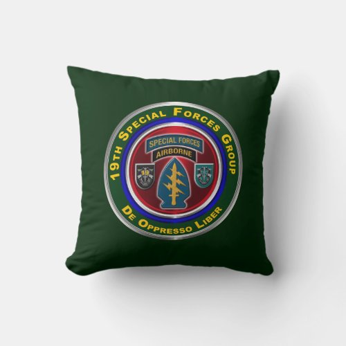 19th Special Forces Group  Throw Pillow