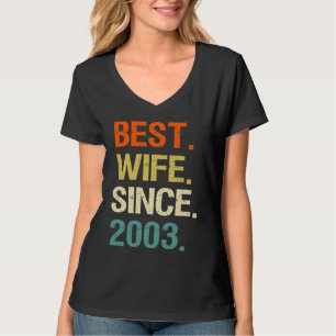 19th Valentine Anniversary for Her Best Wife Since T-Shirt