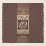 19th Wedding Anniversary Dark Bronze    Scarf<br><div class="desc">This design is made up of my rose heart graphics together with your anniversary year and "bronze" written in calligraphic font as a design element. I am available to help you with any new design or customization you wish,  just message me and I'll get right back!</div>