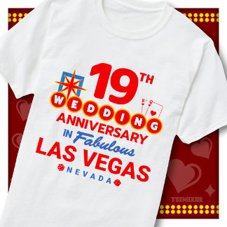 19th Wedding Anniversary Fabulous Las Vegas Couple T-Shirt