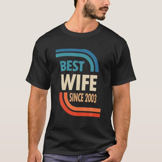 19Th Wedding Anniversary For Her - Best Wife Since T-Shirt (Front)