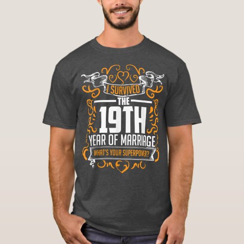 19th Wedding Anniversary Gifts 19 Year T  For Her  T_Shirt