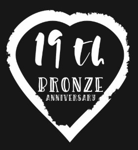 19th Wedding Anniversary T Shirts Shirt Design Printing Zazzle 19th Wedding Anniversary Traditional Bronze T Shirt