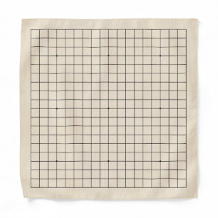 19x19 Portable Go Board Pale Wood Tone Bandana