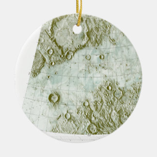 1:000 000 scale lunar chart ceramic ornament