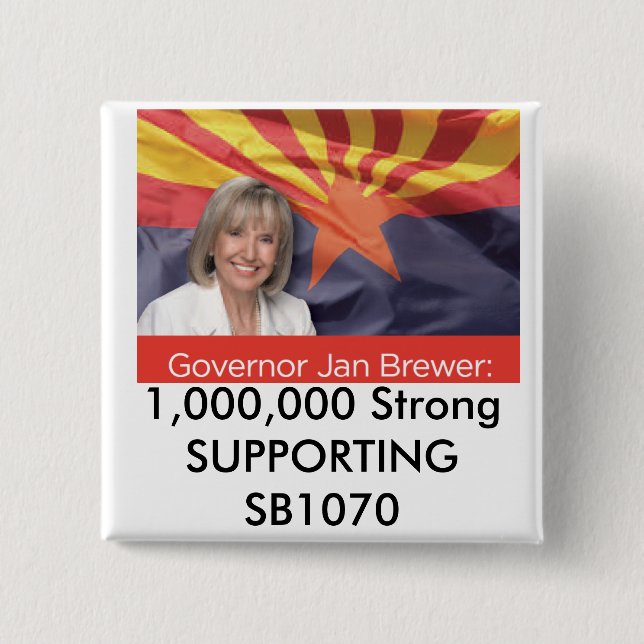 1,000,000 Strong SUPPORTING SB1070 Button (Front)
