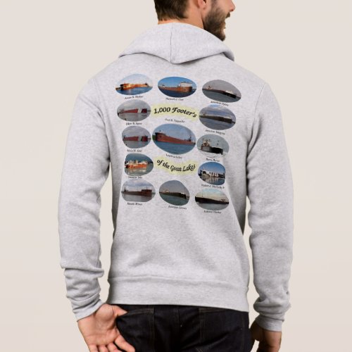 1000 foot freighters on the Great Lakes Hoodie