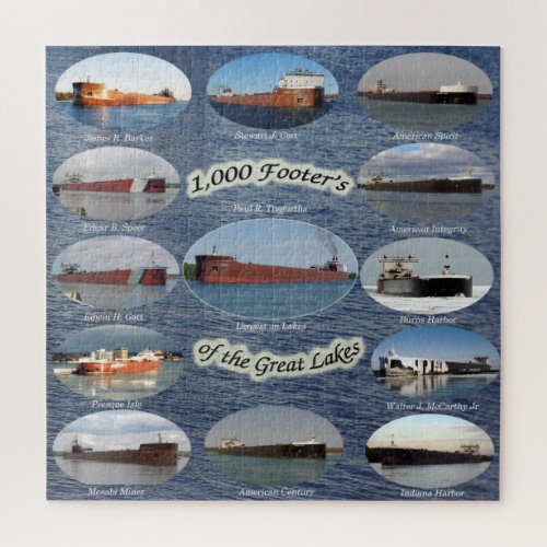 1000 foot freighters on the Great Lakes Jigsaw Puzzle