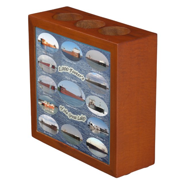 1,000 footers on the Great Lakes desk organizer (Angled)