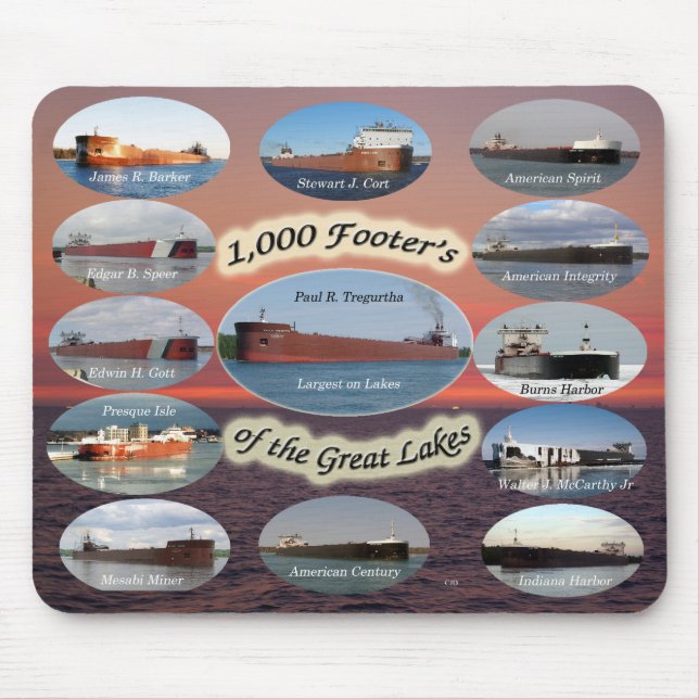 1,000 footers on the Great Lakes mousepad (Front)