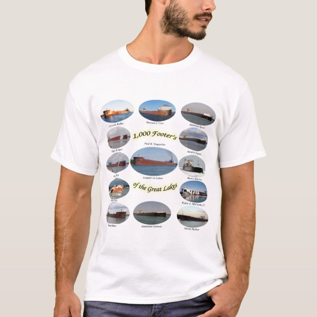 1,000 footers on the Great Lakes shirt (Front)