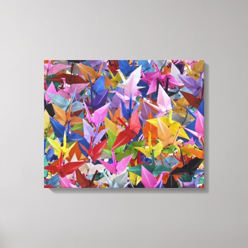 1000 Origami Cranes 20 x 16 Wrapped Canvas