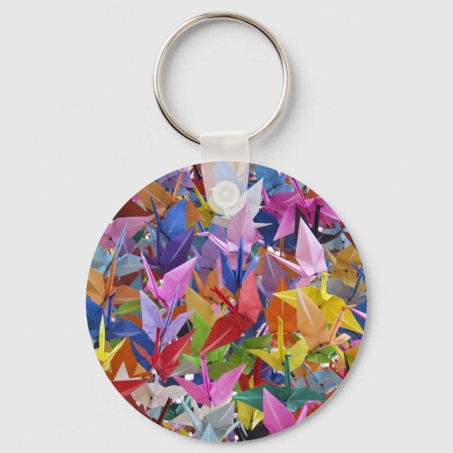 1,000 Origami Paper Cranes Keychain (Front)