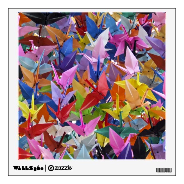 1,000 Origami Paper Cranes Photo Wall Sticker (Front)