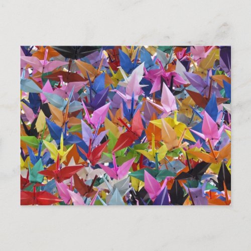 1000 Origami Paper Cranes Postcard