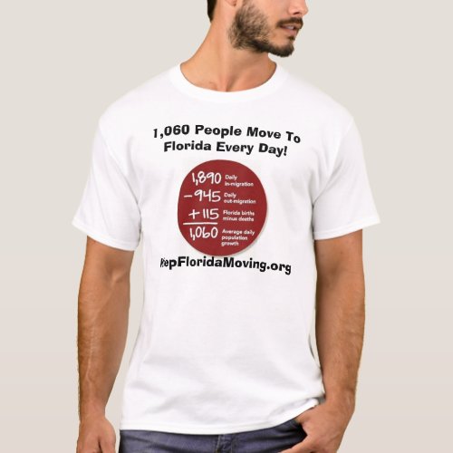 1060 People Move To Florida Every Day T_Shirt