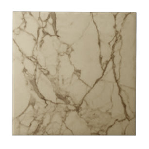 1 0f 3 Sepia Faux Marble 4.5 & 6" Wall Backsplash Ceramic Tile