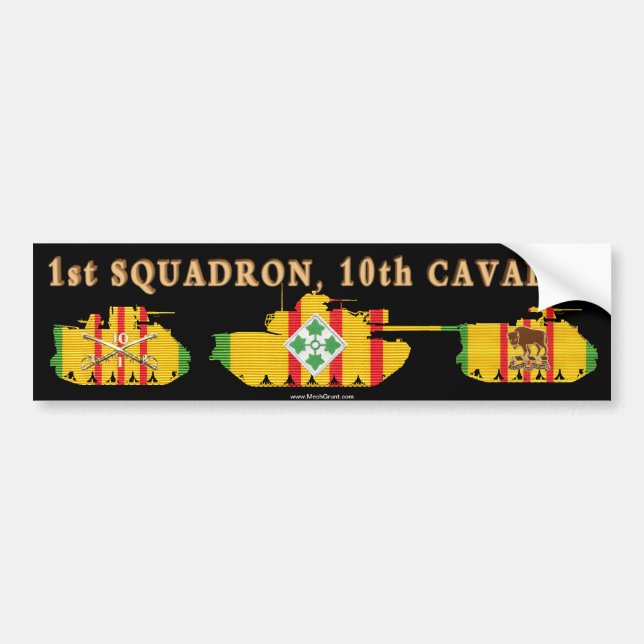 1/10th Cavalry VSR Armored Fighting Vehicles Bumper Sticker (Front)