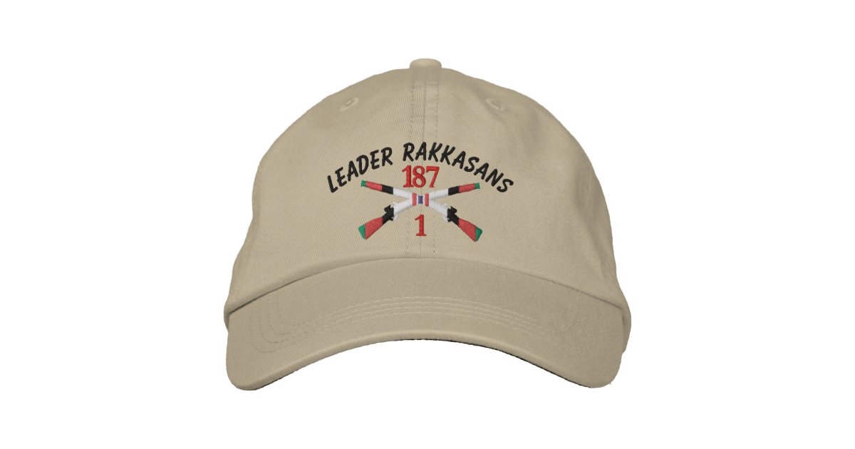 1-187th Infantry Afghanistan Crossed Rifles Embroidered Baseball Hat ...