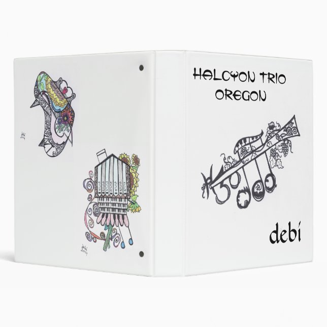 1-1/2" 3-ring binder:  H3O/debi 3 Ring Binder (Background)