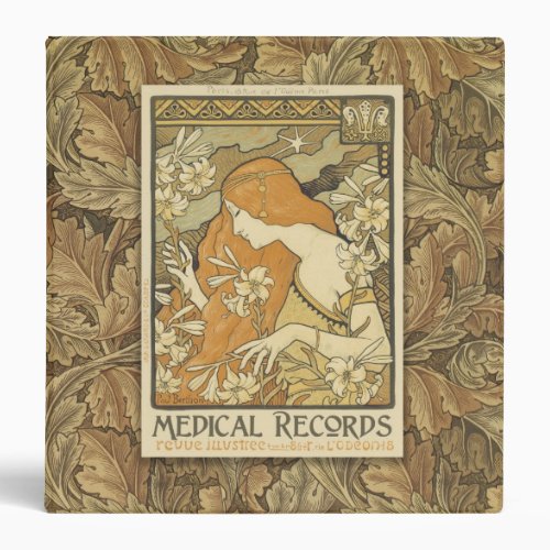 1 12 Inch Medical Records Art Nouveau Binder