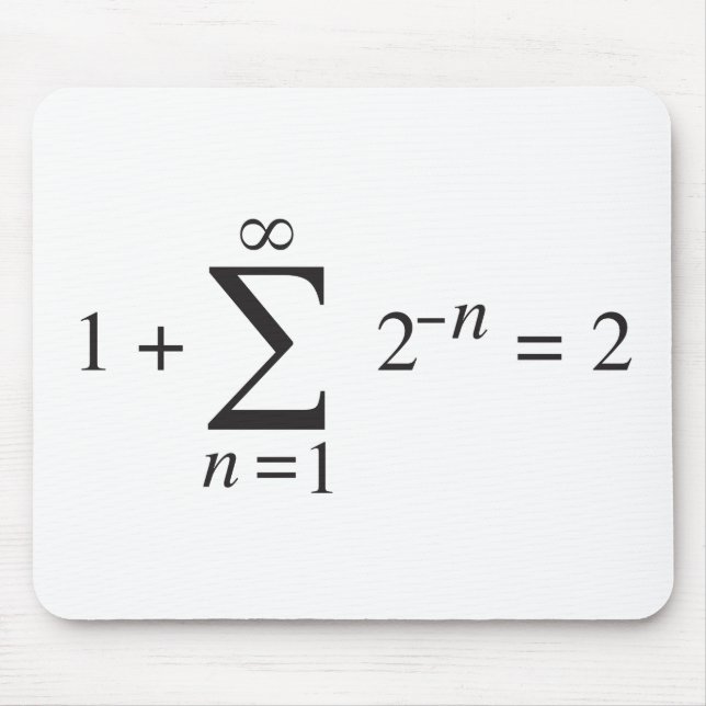 1 + 1 = 2 _ summation notation mouse pad (Front)