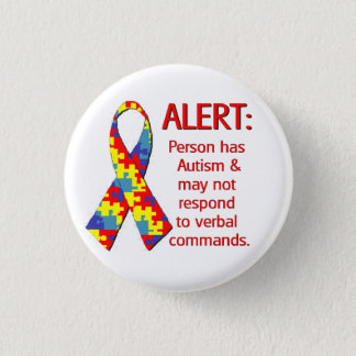 (1 1/4") Autism Alert 1 Pinback Button