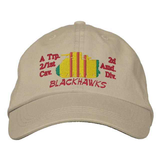1/1st Cav.2d Amd. Div M113 Track Embroidered Hat (Front)