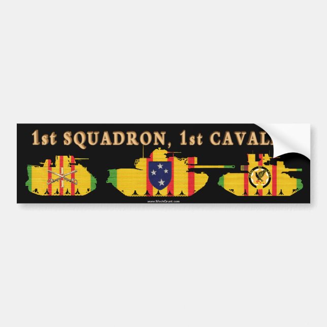 1/1st Cavalry VSR Armored Vehicles Bumper Sticker (Front)