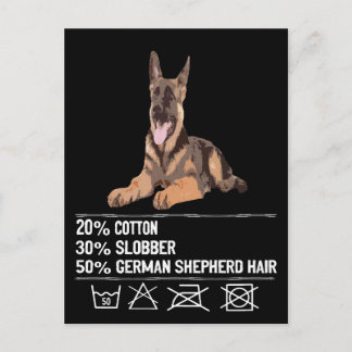 1 20% Cotton 30% Slobber 50% German Shepherd Hair Postcard