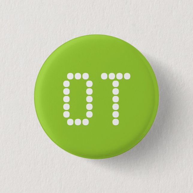 1.25" OT button - green (Front)