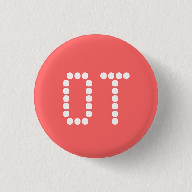 1.25" OT button - melon (Front)