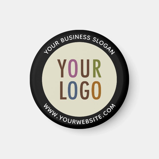 1.25" Round Custom Button Magnet Your Company Logo (Front)