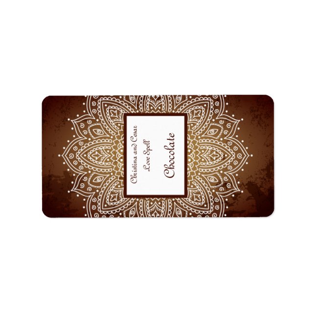1.25"x2.75" Hersheys Miniature Deep Moroccan Brown Label (Front)