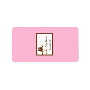 1.25"x2.75" Hershey's Miniature Forest Friends Owl Label