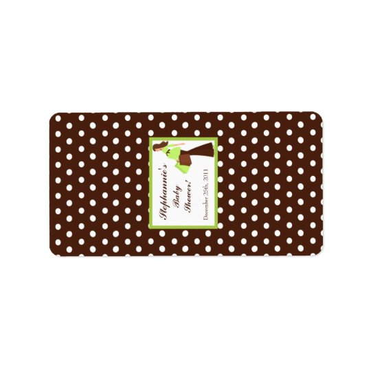 1.25"x2.75" Hershey's Miniature Green Mod Mom Polk Label