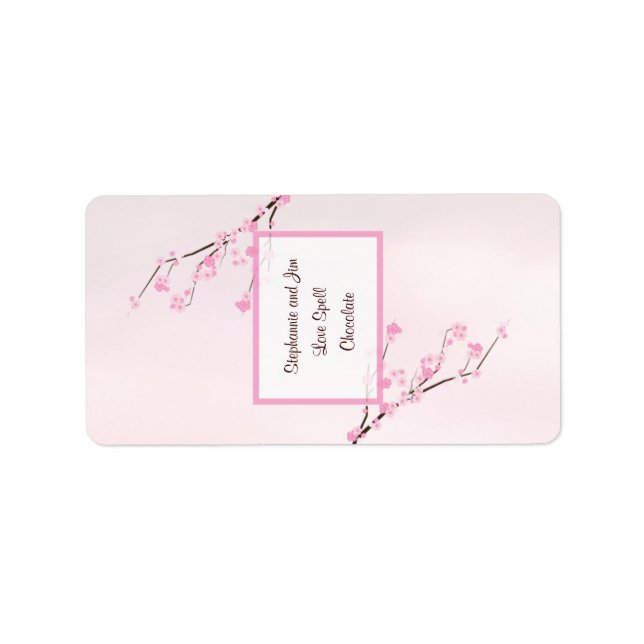 1.25"x2.75" Hersheys Miniature Pink Cherry Blossom Label (Front)