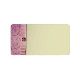 1.25"x2.75" Mailing Address Amethyst Jewel Embosse Label