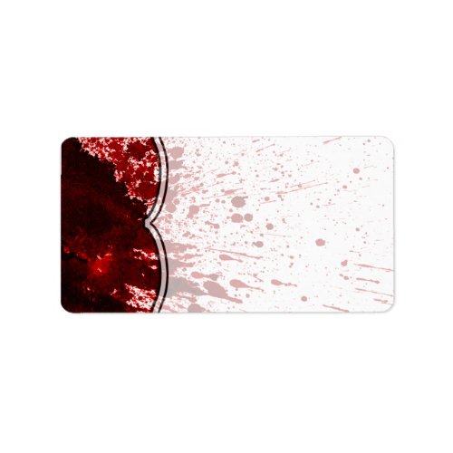 125x275 Mailing Address Blood Splatter Vampire Label