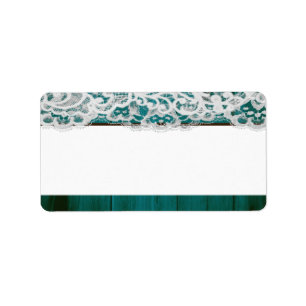 1.25"x2.75" Mailing Address Distrissed Teal Wood Label