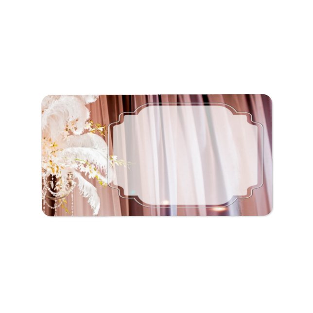 1.25"x2.75" Mailing Address Feather Center Piece Label (Front)