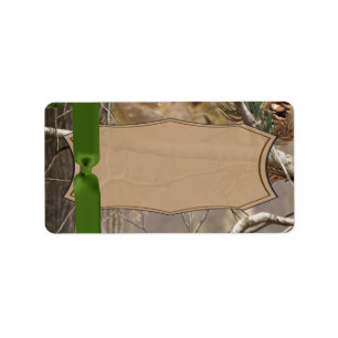 1.25"x2.75" Mailing Address Hunters Camo Camoflaug Label